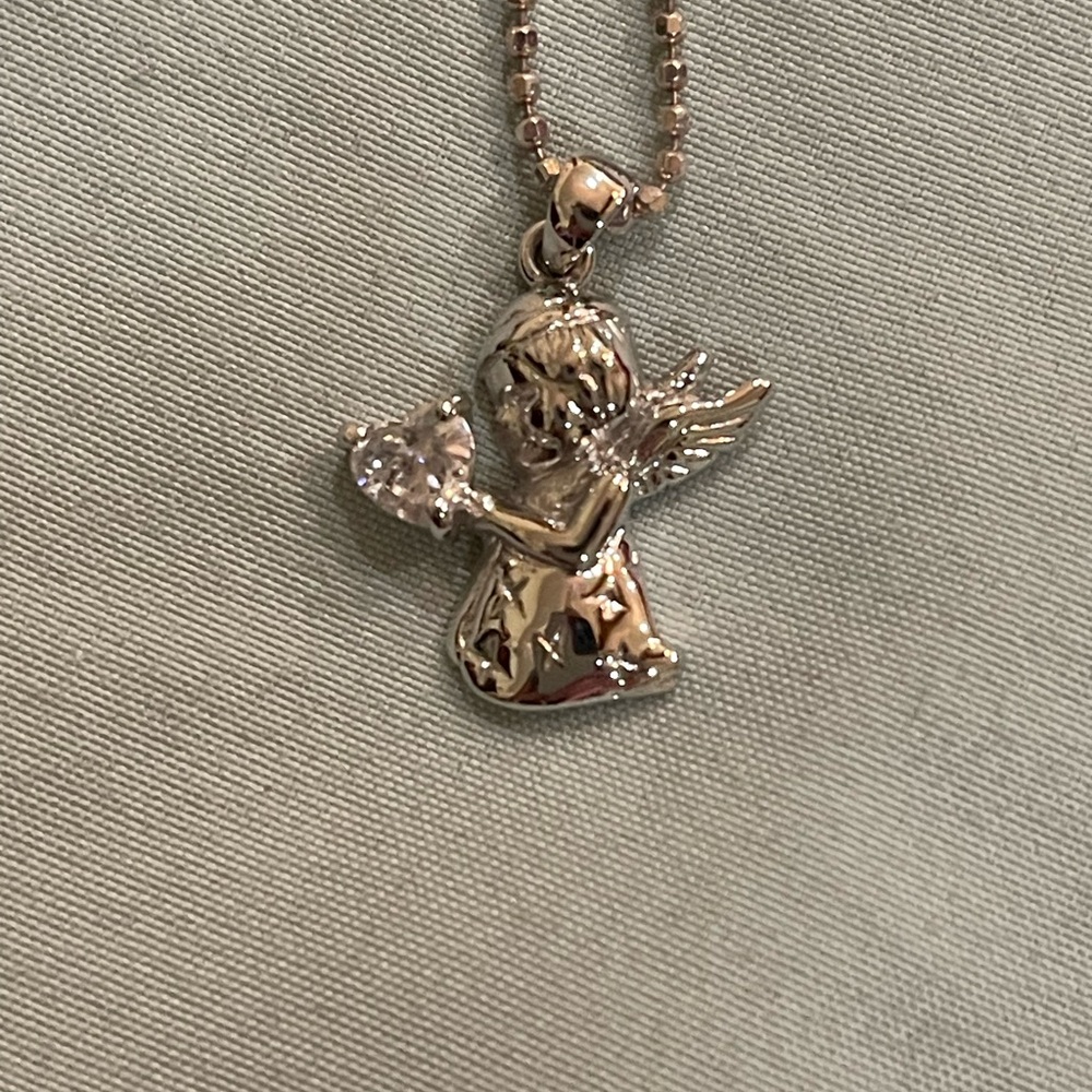 Sterling Silver Angel Pendant Necklace